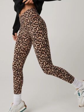 aerie Leopard Print High-Rise Leggings in Black and Brown NWT